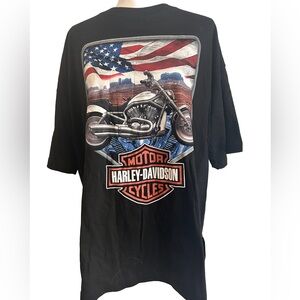 Men’s XL Harley Davidson Motorcycle Flag Graphic T-Shirt